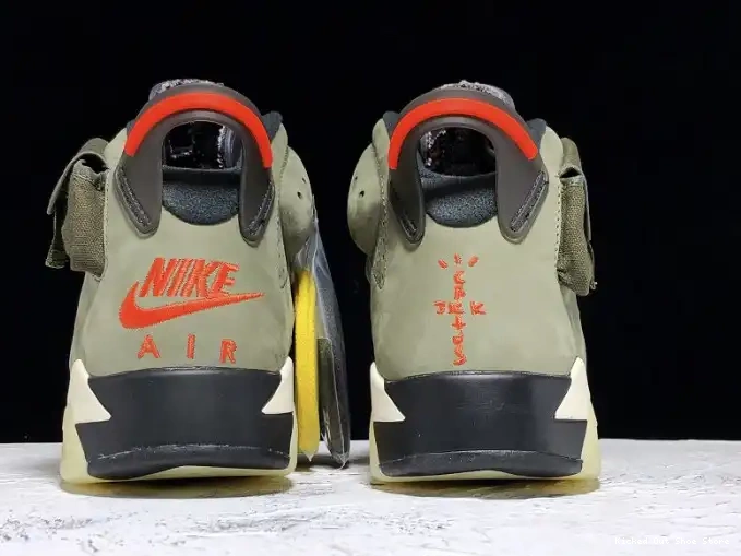 Kick Theory Scott Air Olive Jordan 6 x Travis Medium CN1084-200 0518